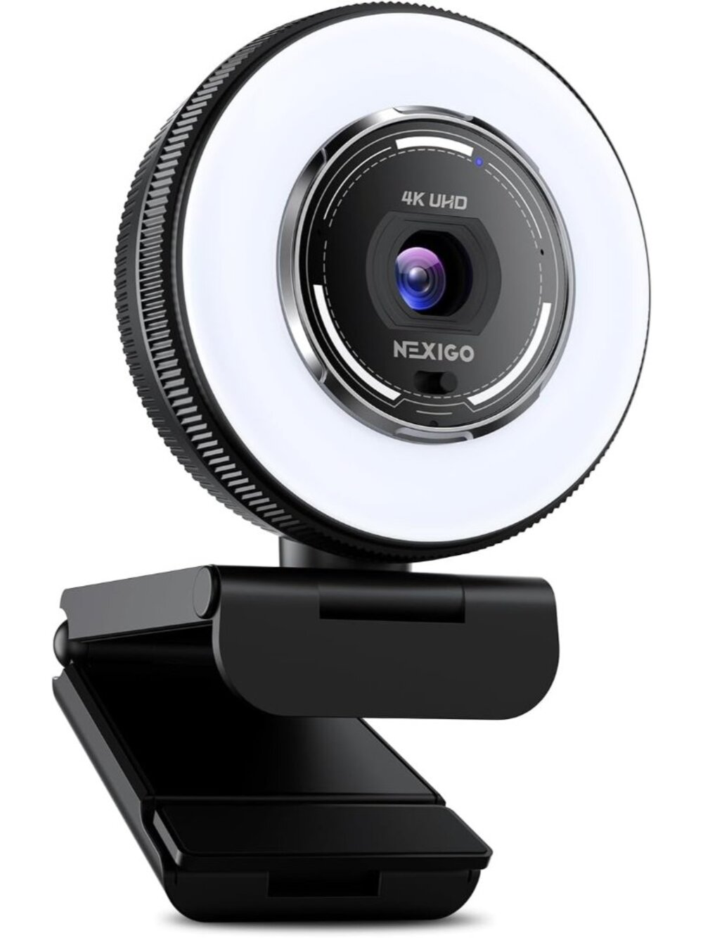 NEW NexiGo N680E Pro 4K Webcam with Ring Light, PDAF Autofocus, 1080p 60FPS